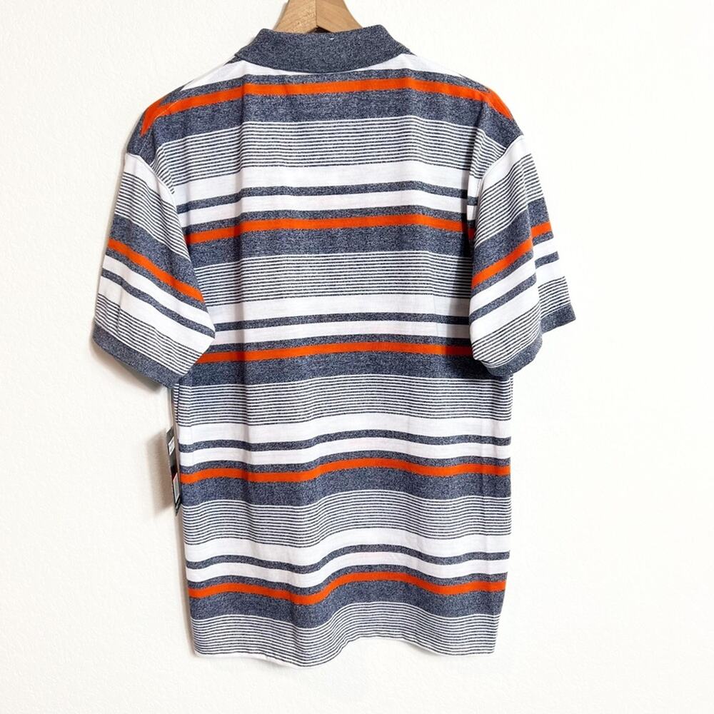 Red Rhino Blue Orange Stripes XL Short Sleeve Men Polo Shirt Brand New - Picture 4 of 7